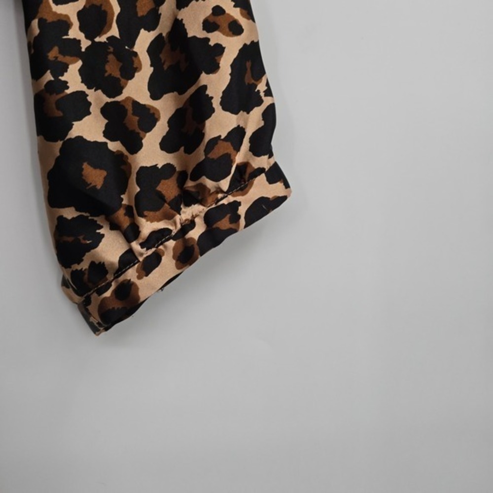 Adrienne‎ Vittadini Collection Women's Leopard Print V Neck 3/4 Sleeve Top Small - Picture 6 of 11
